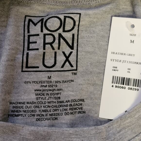 Modern Lux Elements Tshirt Juniors Sz M Gray Gold Foil Sky Earth Fire Graphic - Picture 5 of 5